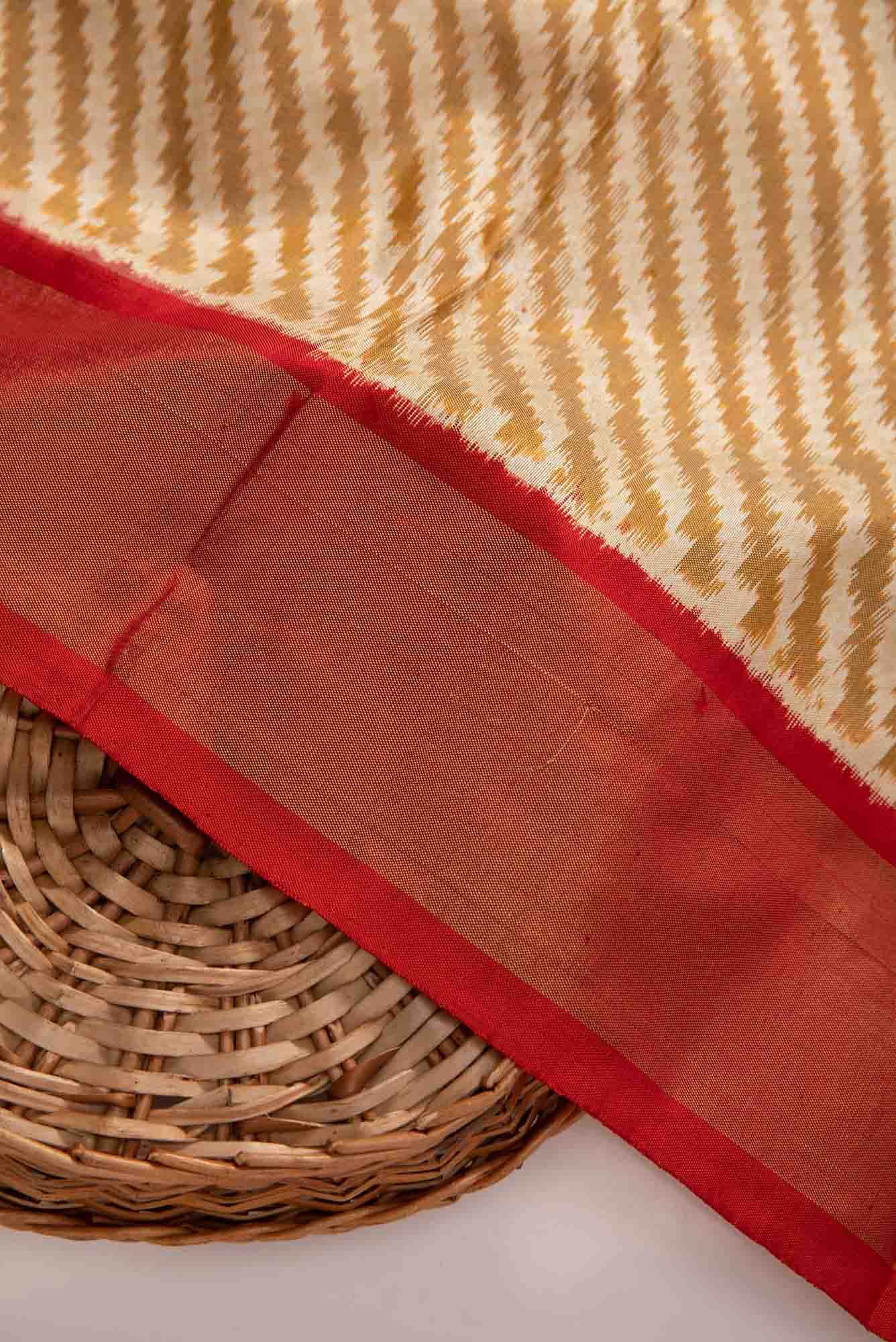 Sandal Double Ikat Dress Material - Image 3