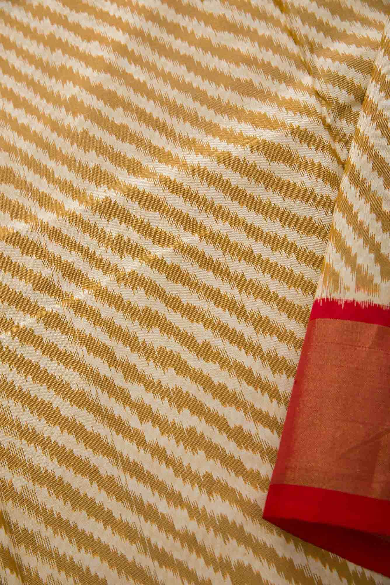 Sandal Double Ikat Dress Material - Image 6