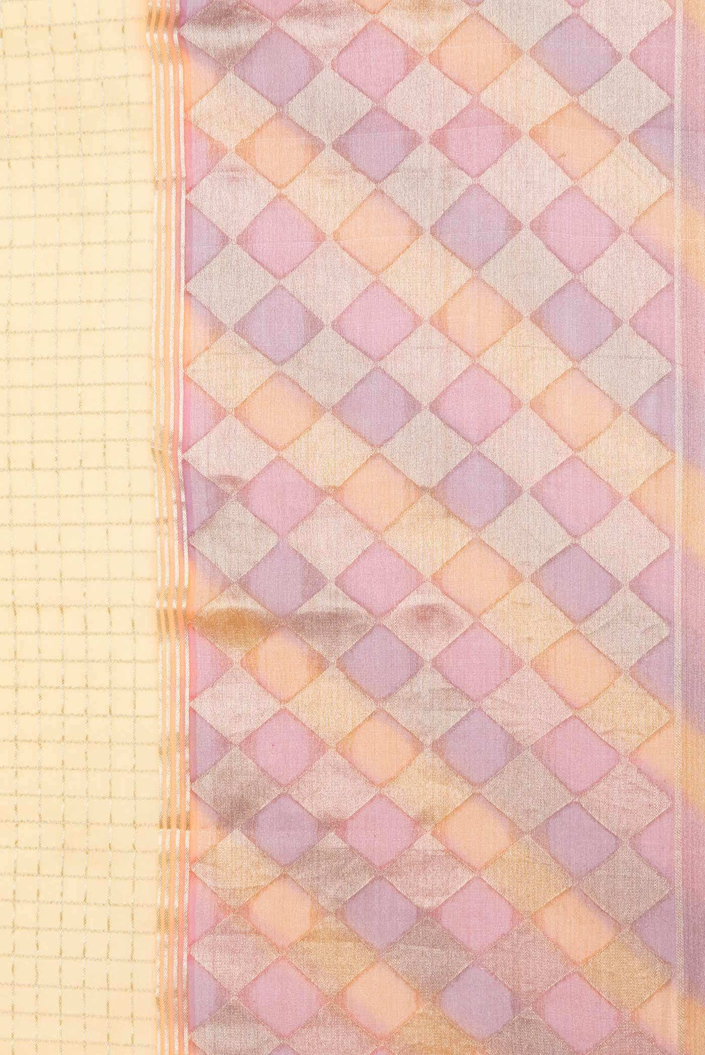 Sandal Dual Tone Banarasi Georgette Saree - Image 3