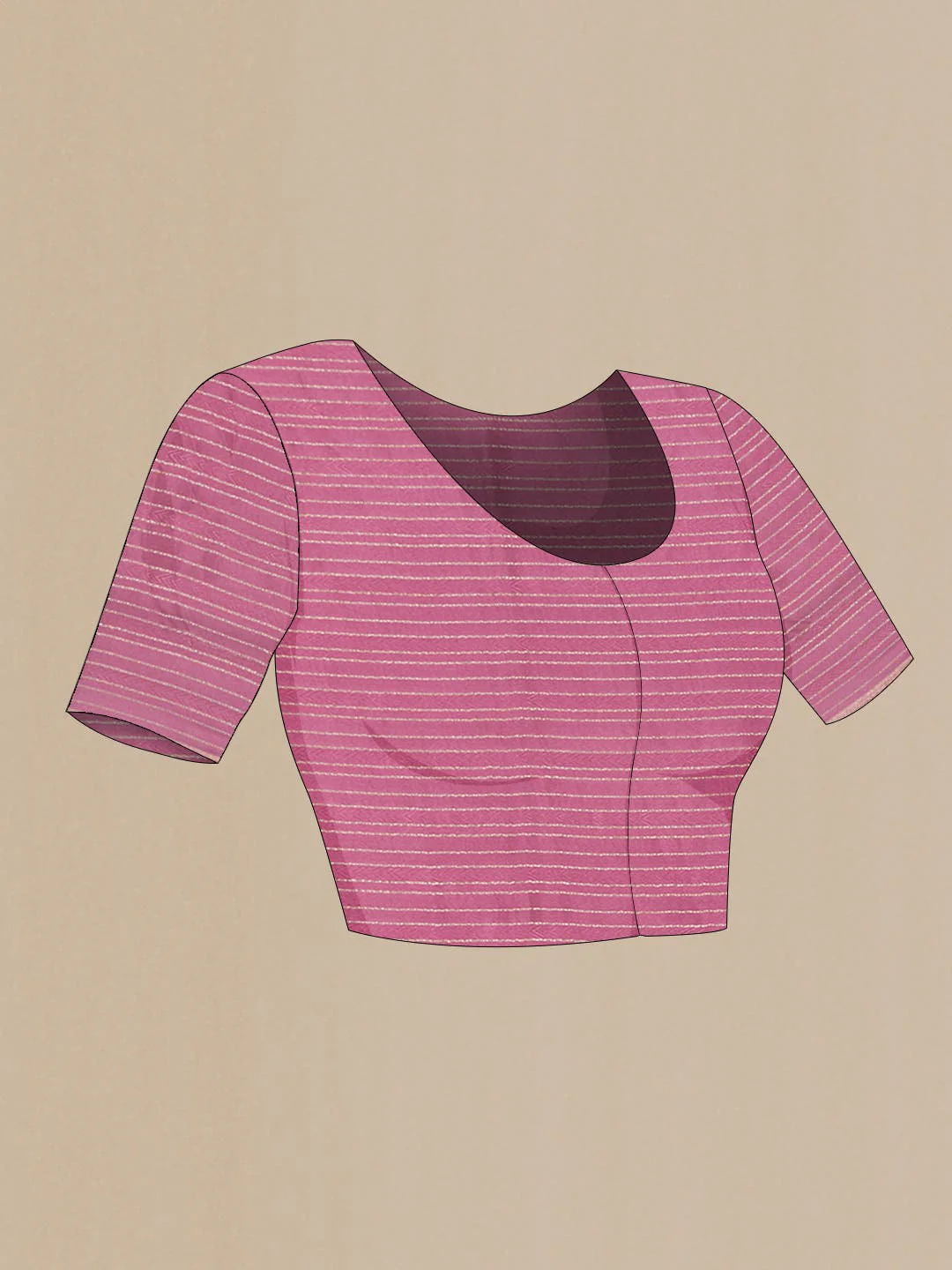 Sandal Dual Tone Banarasi Georgette Saree - Image 4