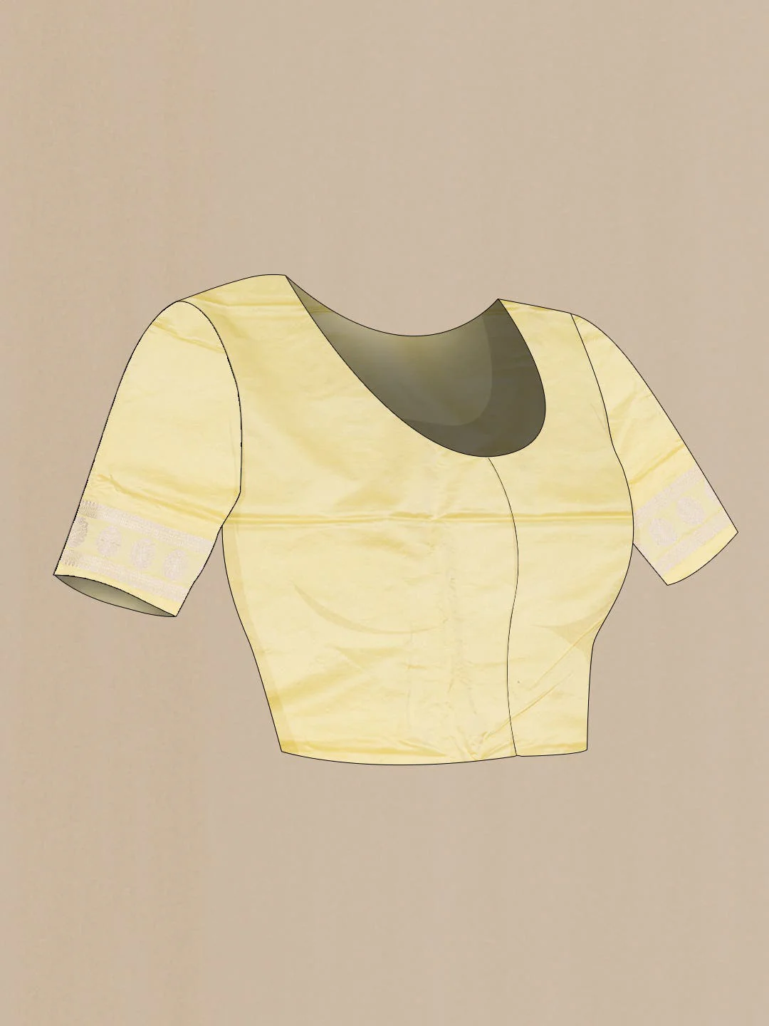 Sandal Dual Tone Blended Banarasi Silk Saree - Image 3