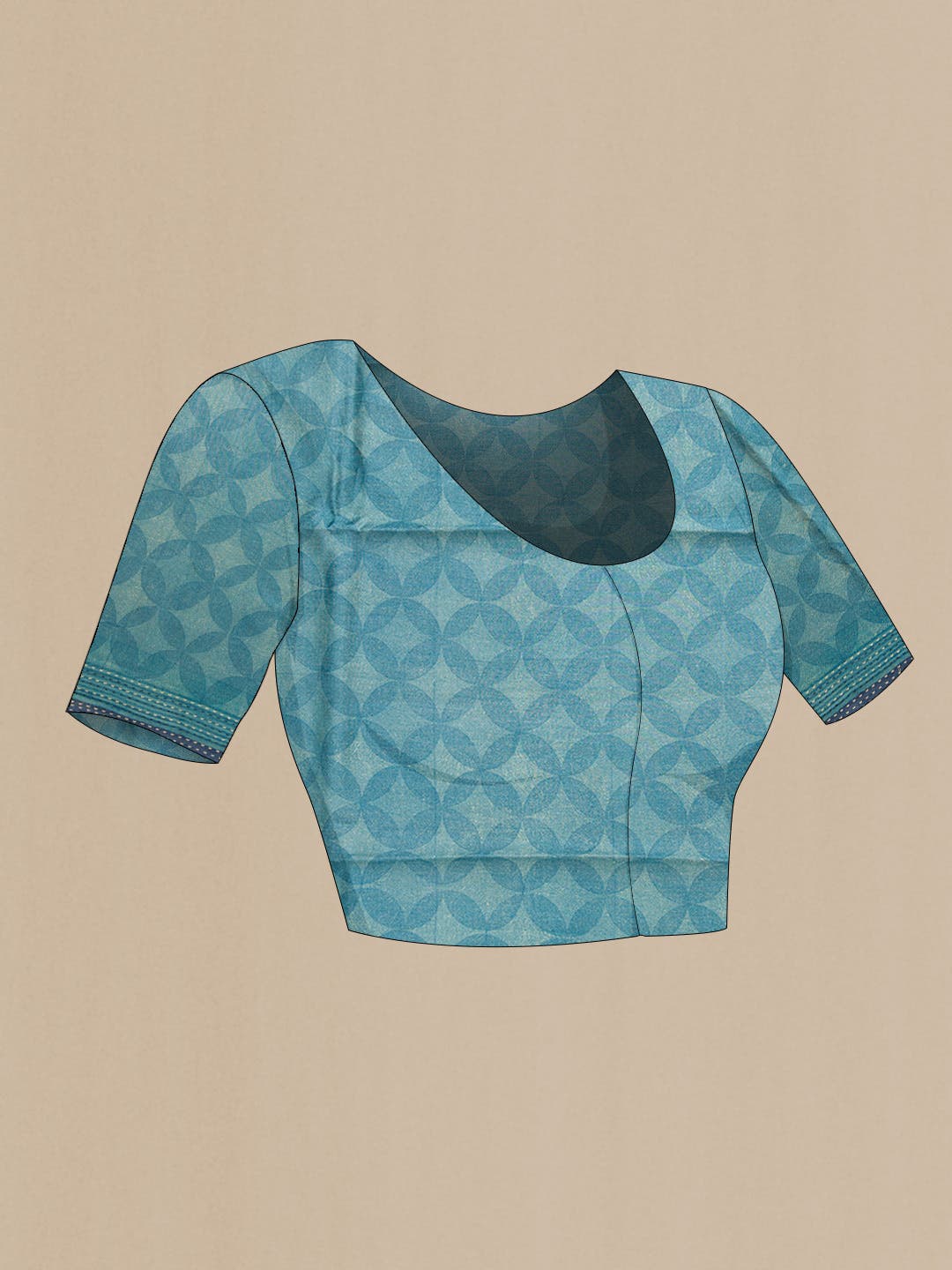 Sandal Dual Tone Jute Silk Saree - Image 4