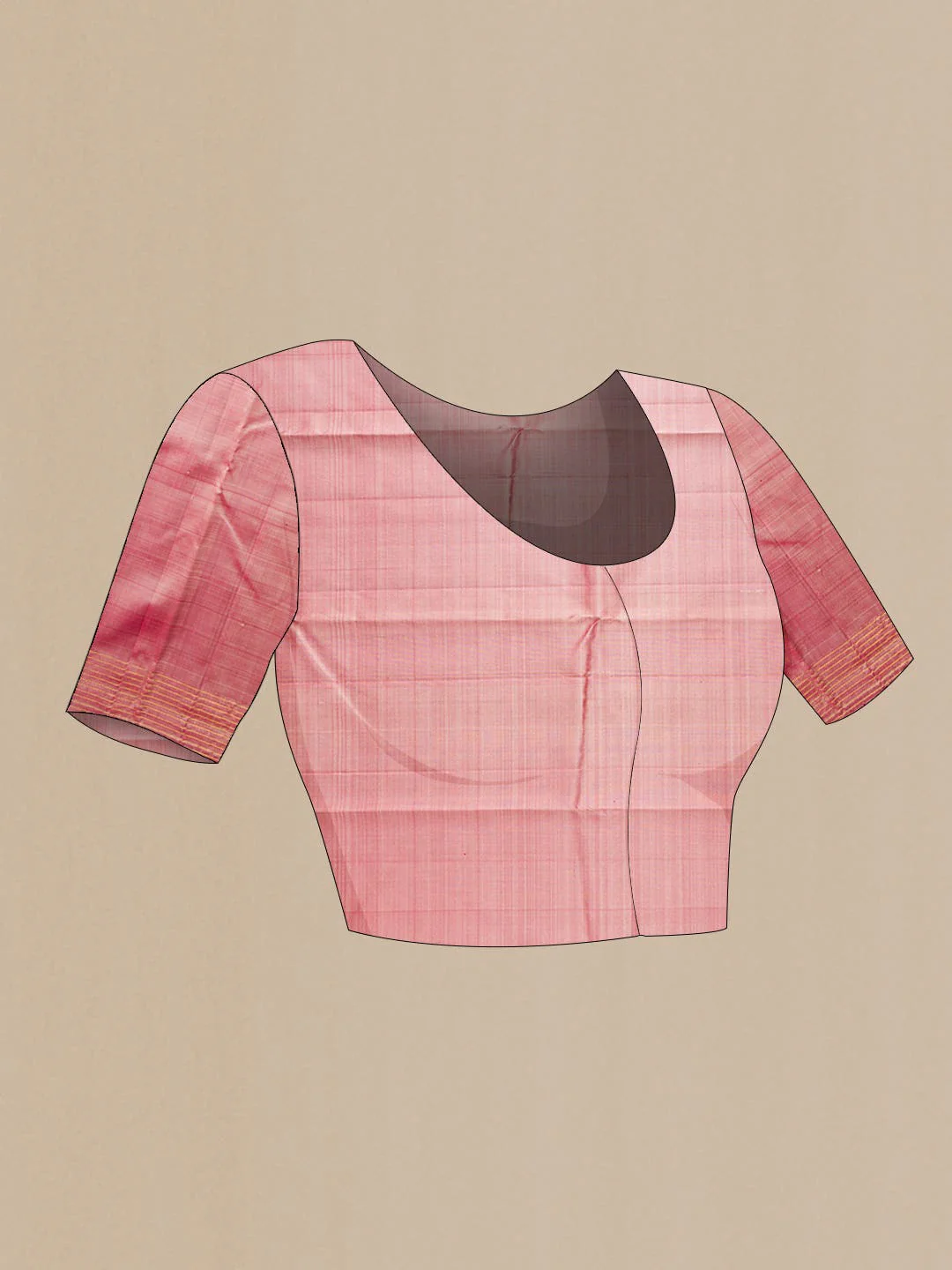 Pure Silk Pure Zari Sandal Dual Tone Kanjivaram Saree - Image 5