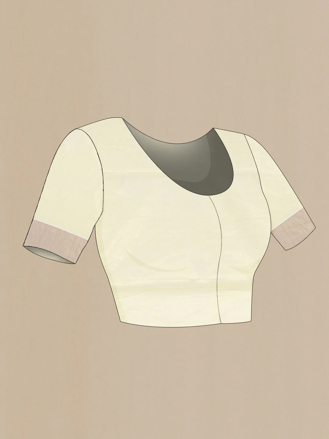 Sandal Dual Tone Kerala Cotton Saree - Image 3