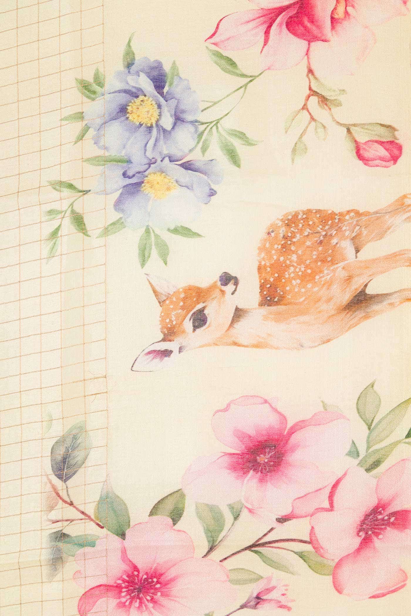 Sandal Dual Tone Tussar Silk Saree - Image 3