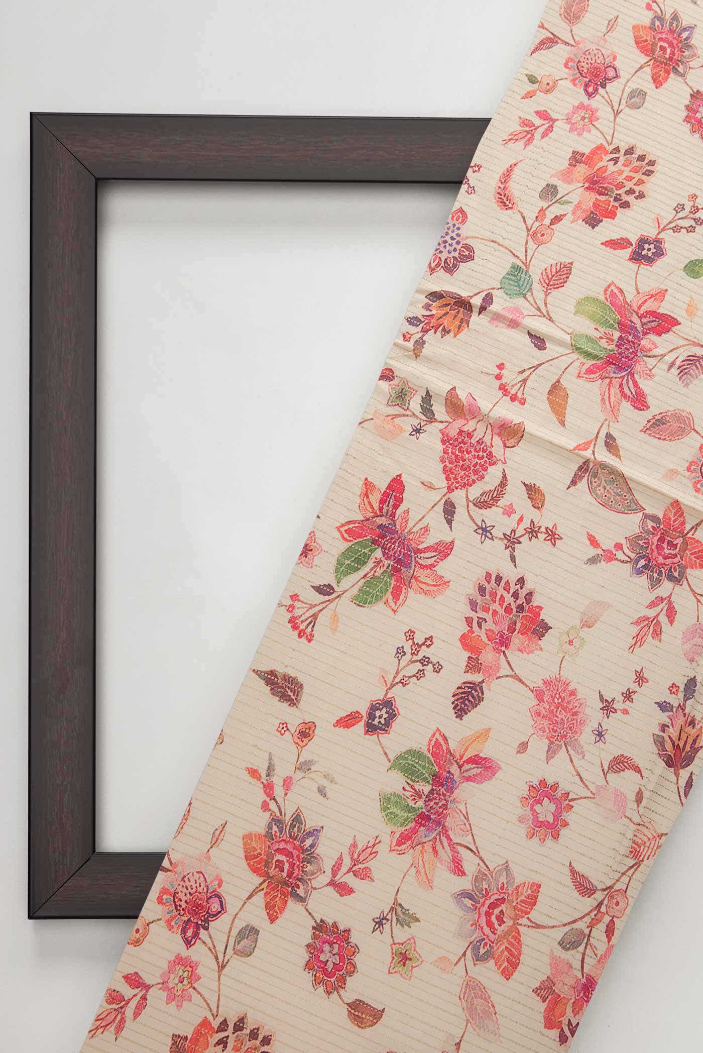 Sandal Tussar Silk Dress Material - Image 4