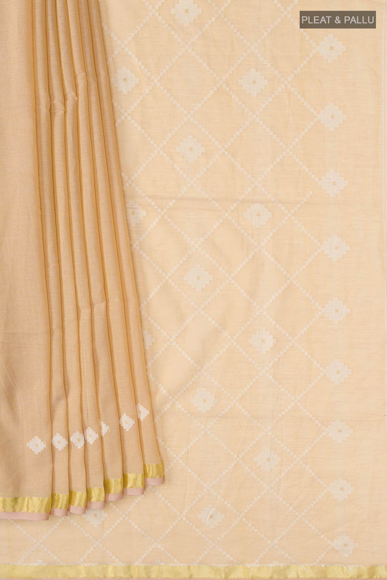 Suchitra-Sandal Bengal Cotton Saree - Image 3