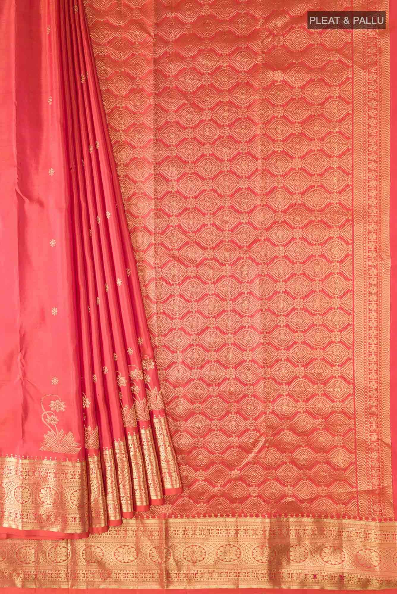 Tarangini-Orange Kanchipuram Silk Saree - Image 6
