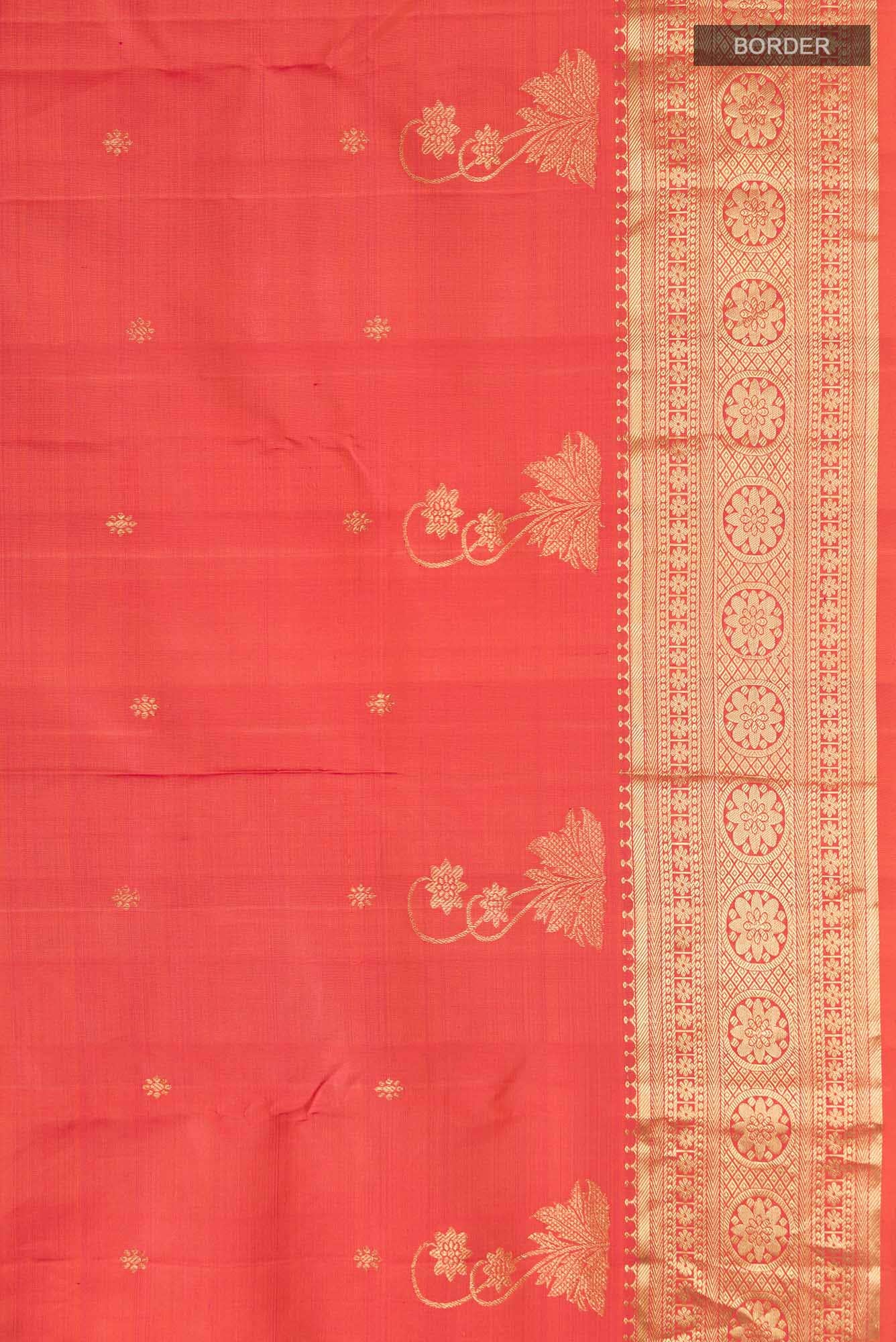 Tarangini-Orange Kanchipuram Silk Saree - Image 7
