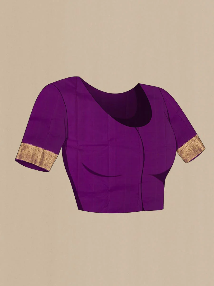 Tarangini-Purple Kanchipuram Silk Saree - Image 10