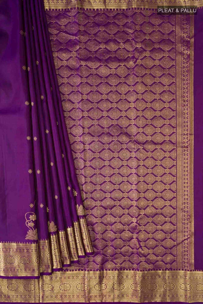 Tarangini-Purple Kanchipuram Silk Saree - Image 5