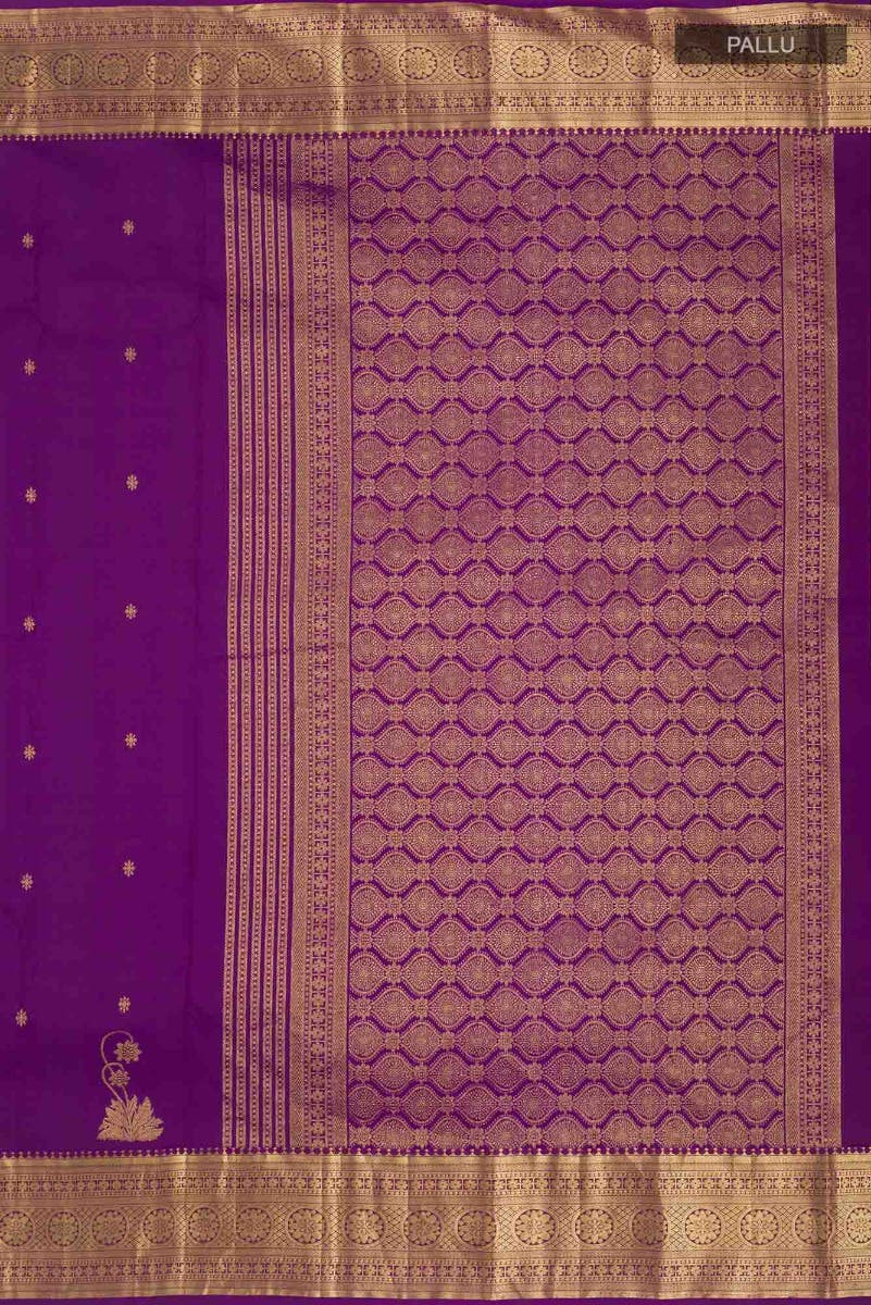 Tarangini-Purple Kanchipuram Silk Saree - Image 6