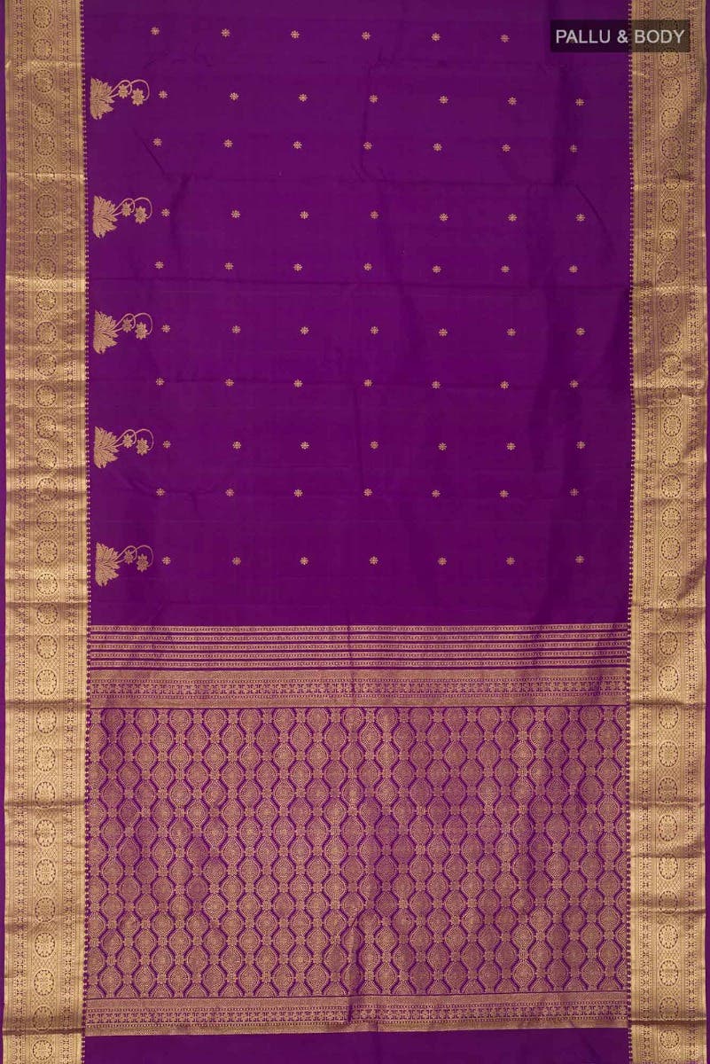 Tarangini-Purple Kanchipuram Silk Saree - Image 7