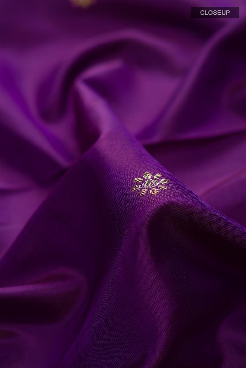 Tarangini-Purple Kanchipuram Silk Saree - Image 9
