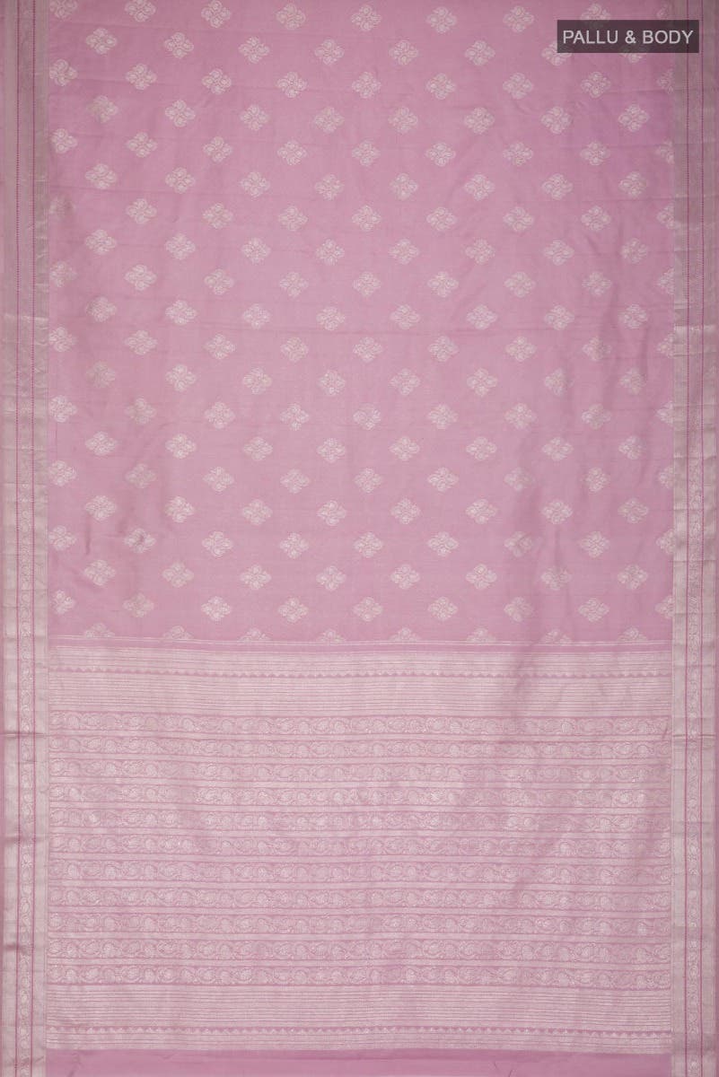 Thamarai-Pastel Pink Kanchipuram Silk Saree - Image 9