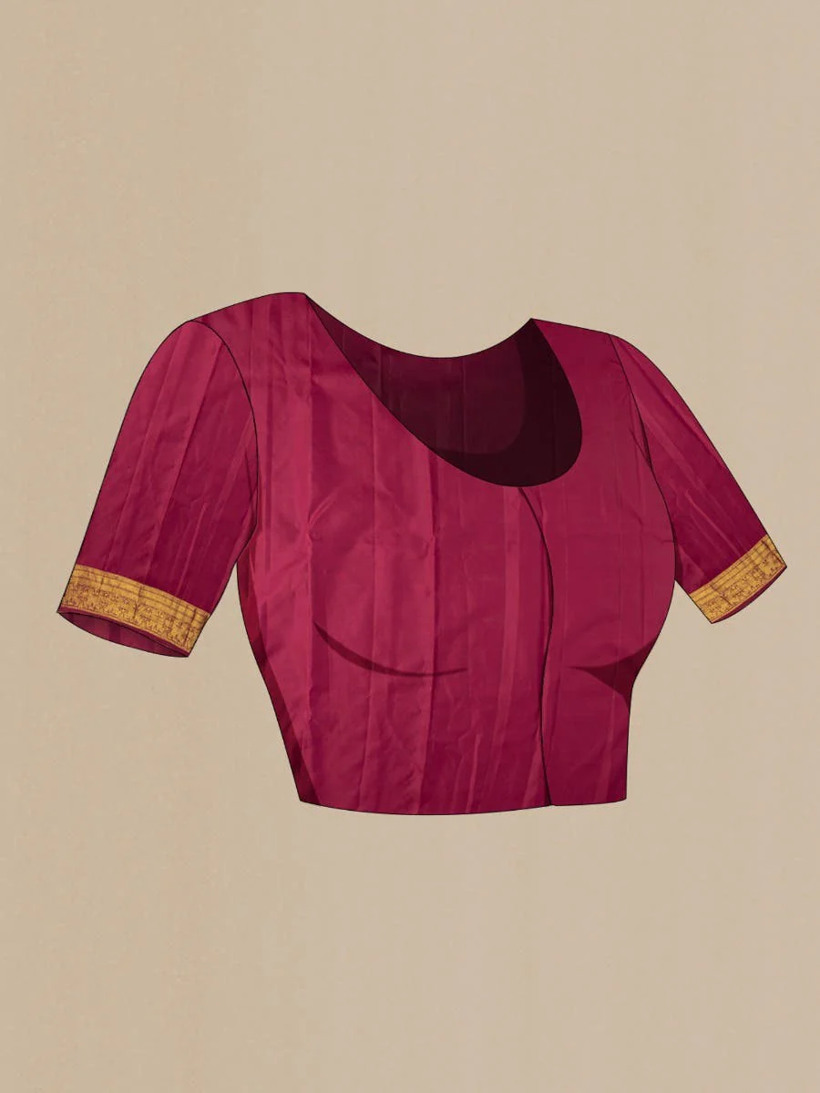 Veeravali-Maroon Kanchipuram Silk Saree - Image 10