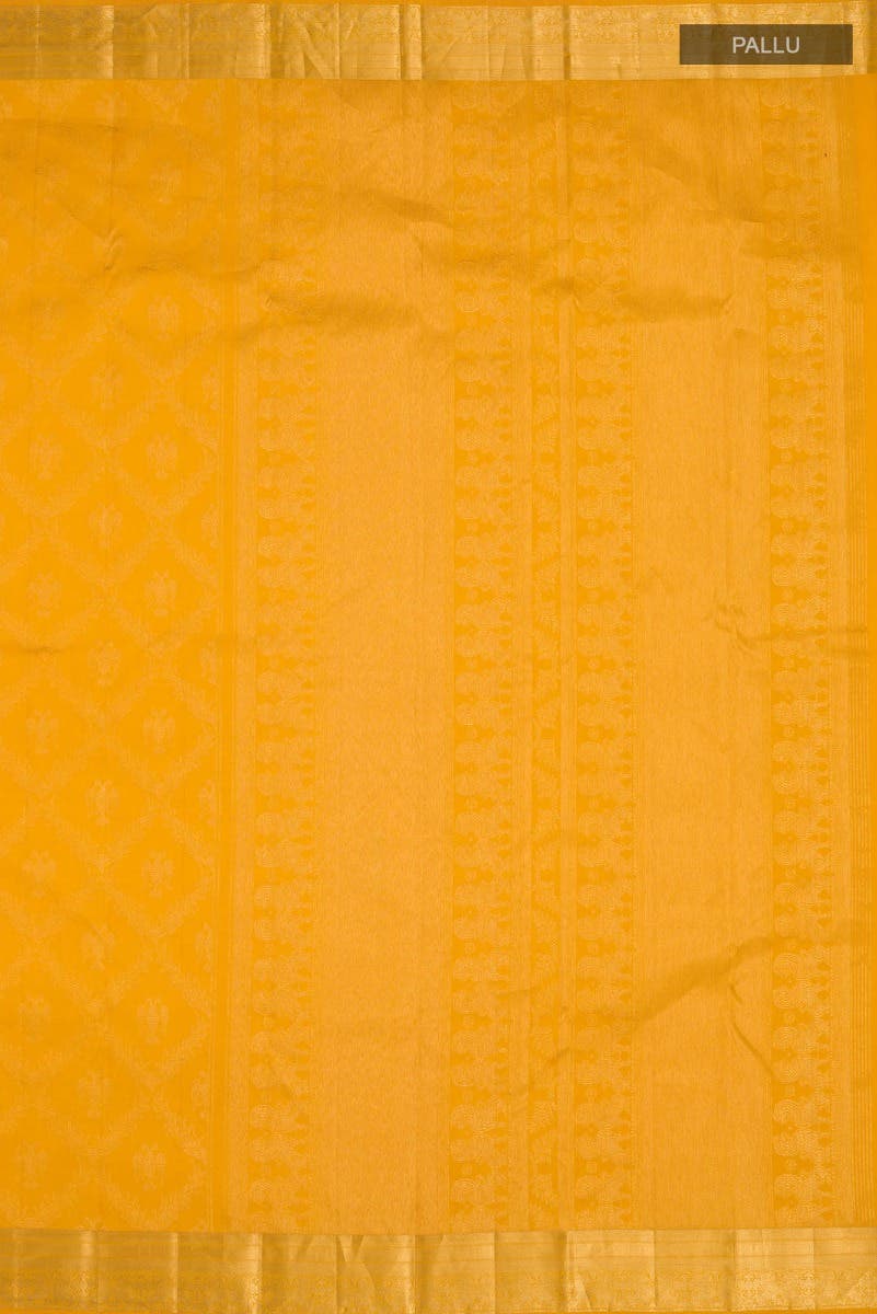 Veeravali-Yellow Kanchipuram Silk Saree - Image 8