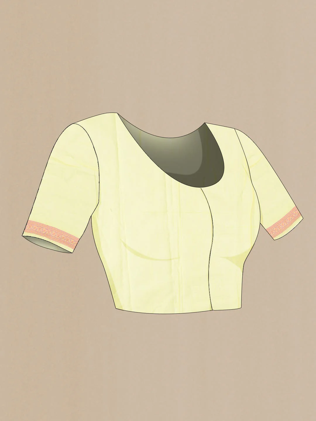 Yellow Banarasi Silk Cotton Saree - Image 5