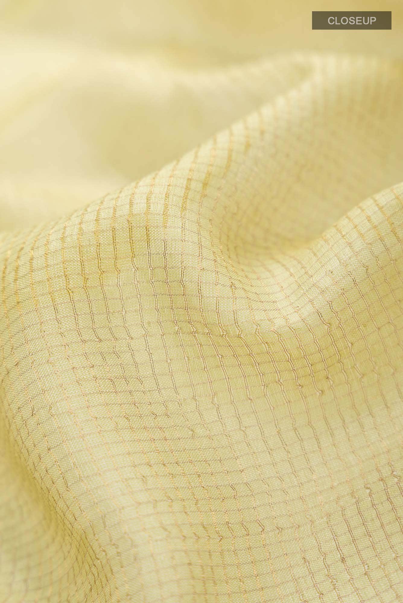 Yellow Bhagalpuri Tussar Silk Saree - Image 3