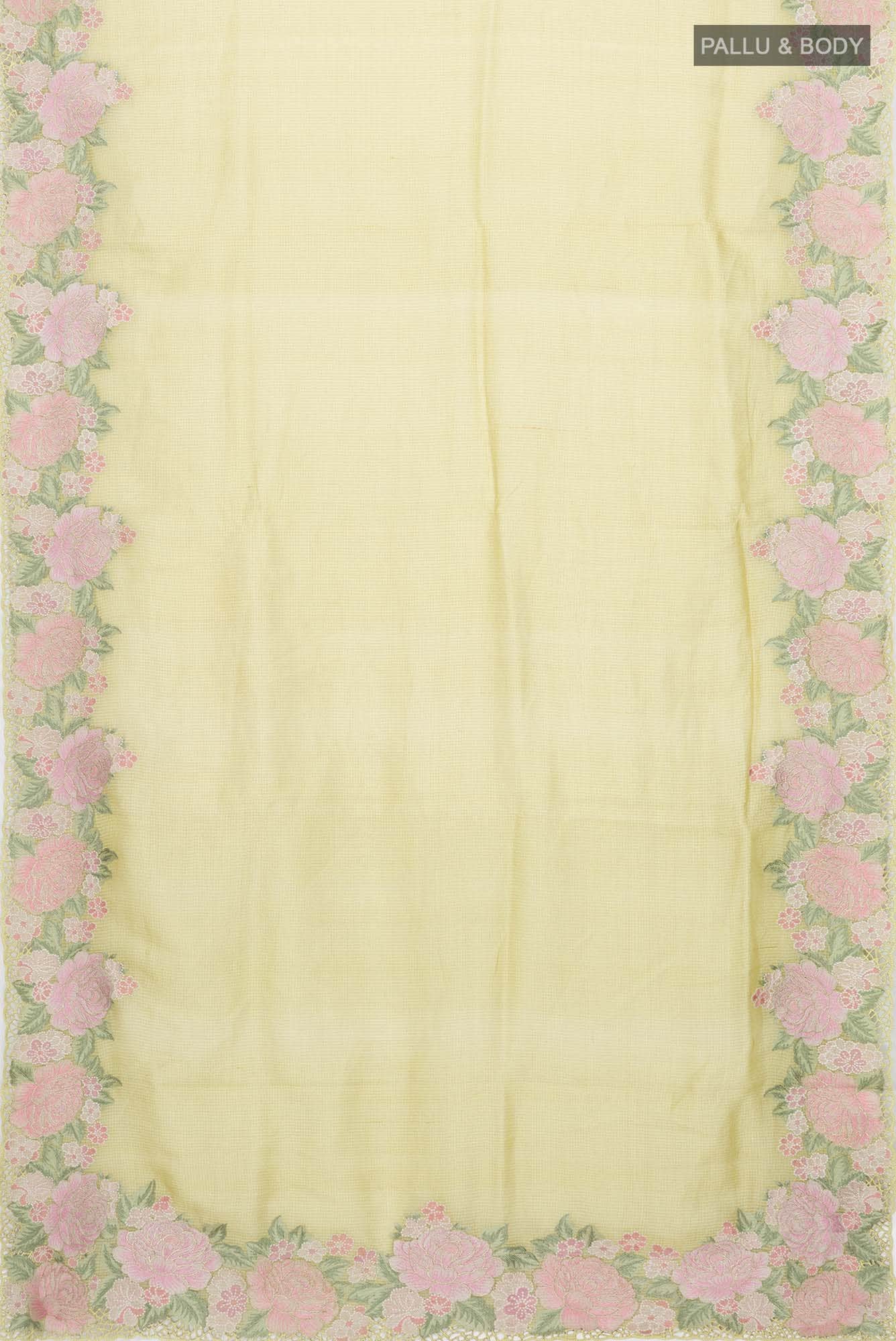 Yellow Bhagalpuri Tussar Silk Saree - Image 4