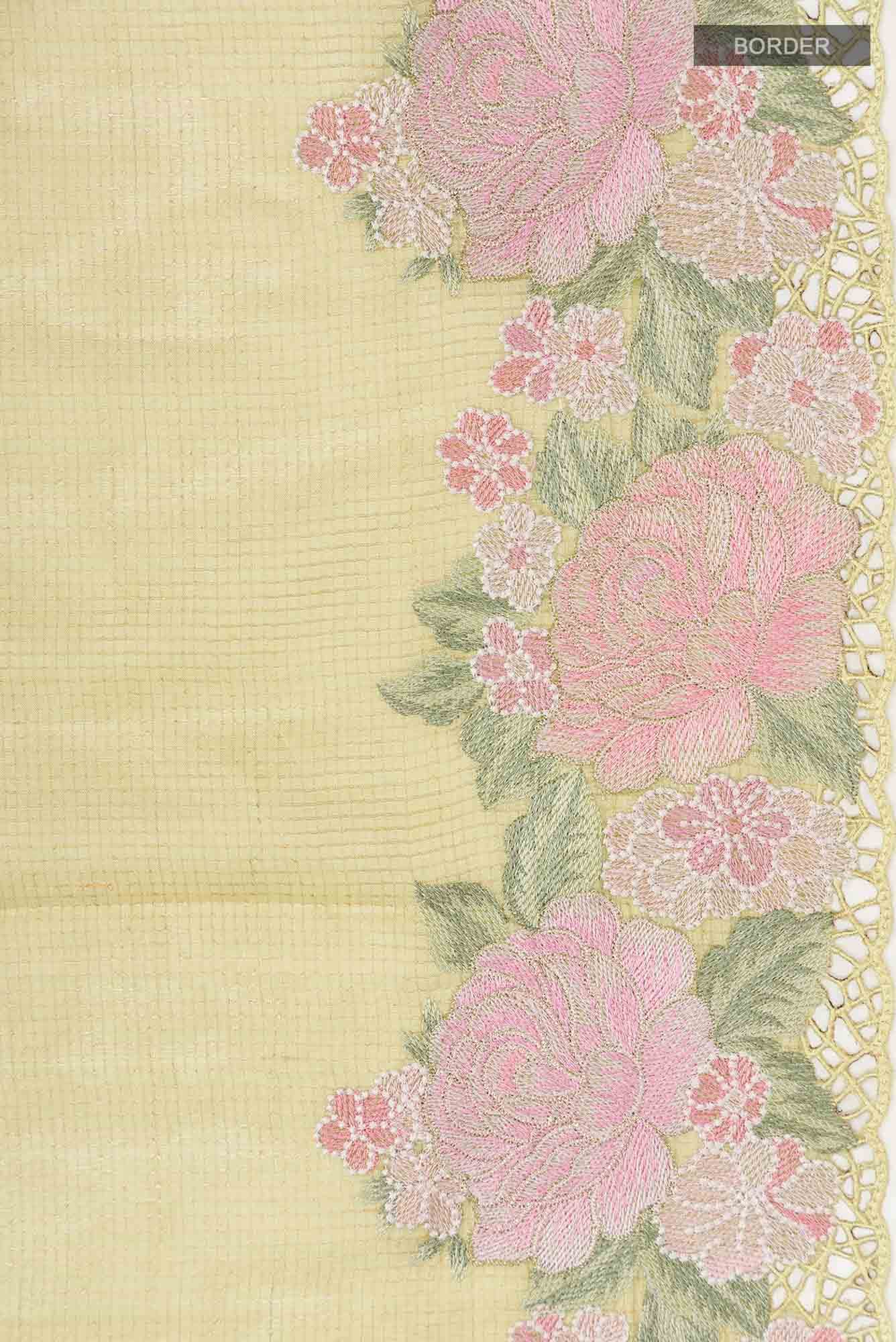 Yellow Bhagalpuri Tussar Silk Saree - Image 5