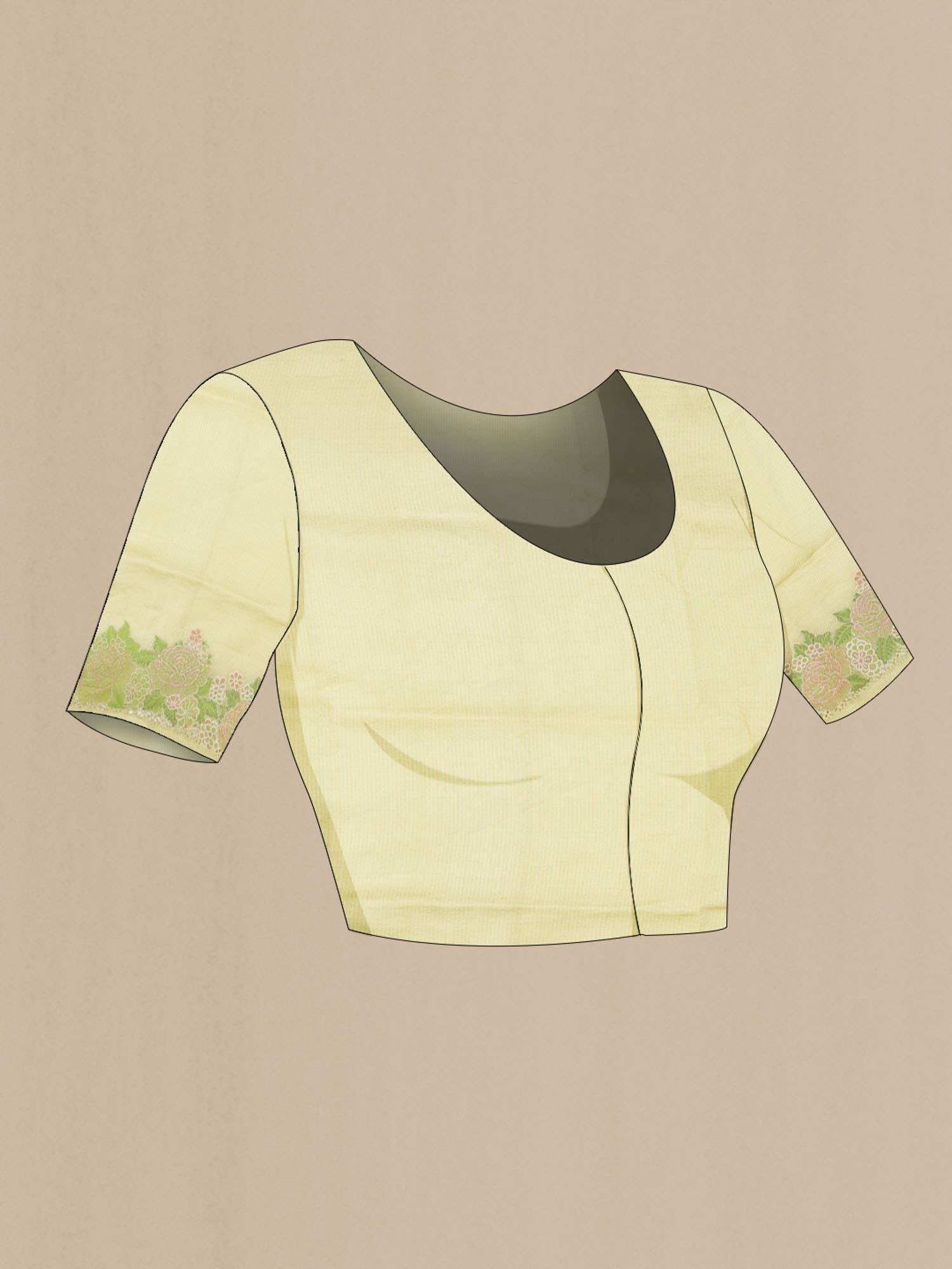 Yellow Bhagalpuri Tussar Silk Saree - Image 6