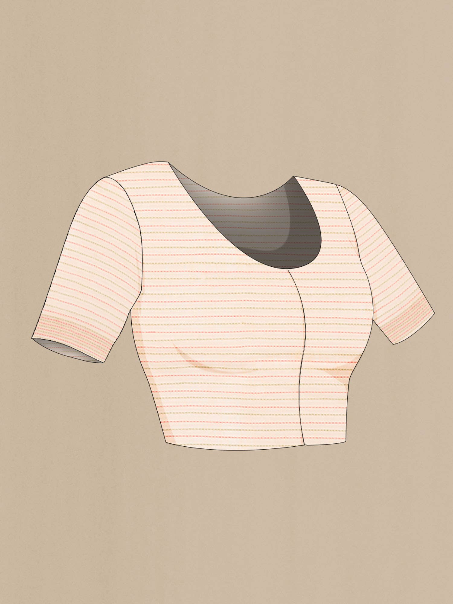 Yellow Linen Saree - Image 5