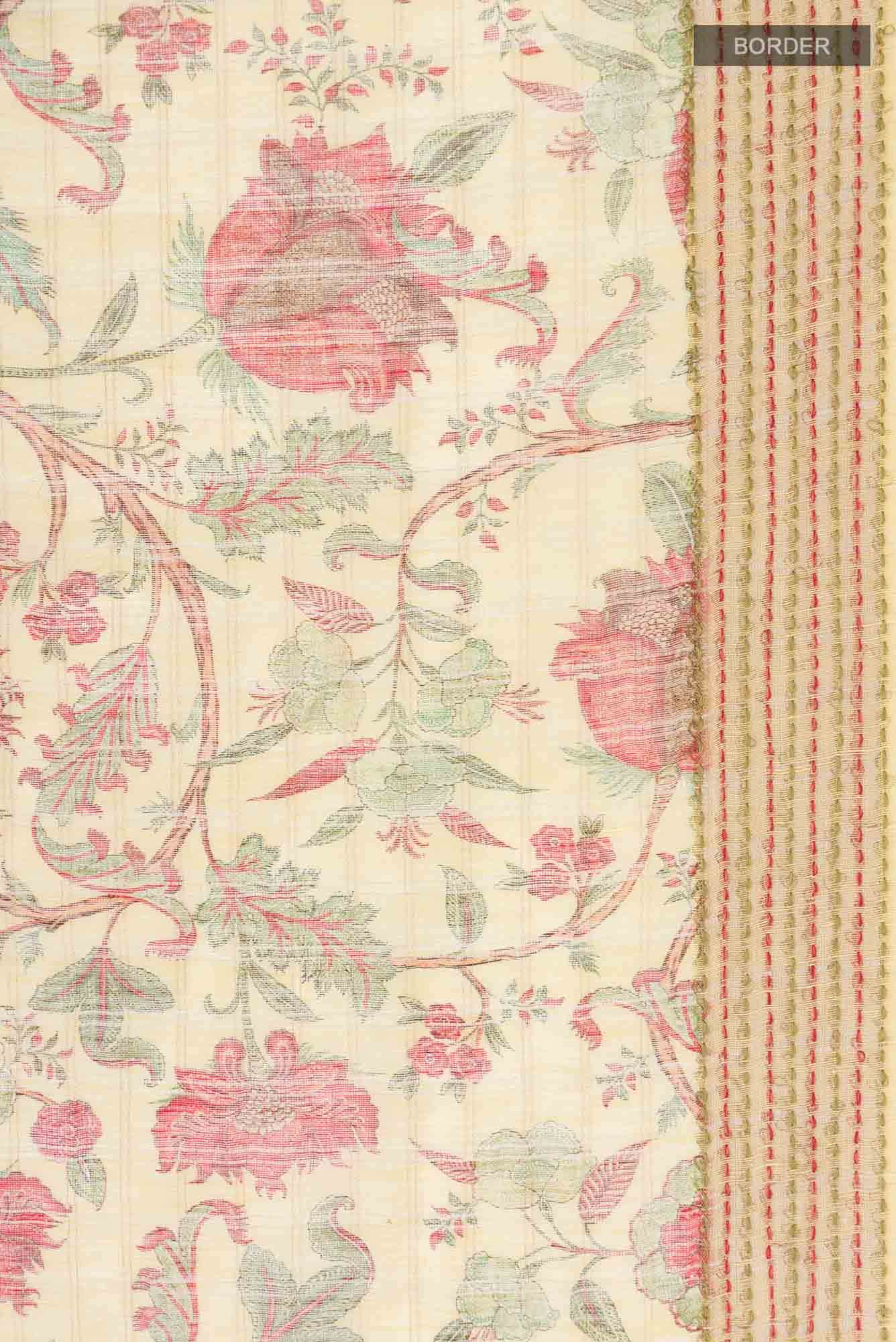 Yellow Linen Saree - Image 4