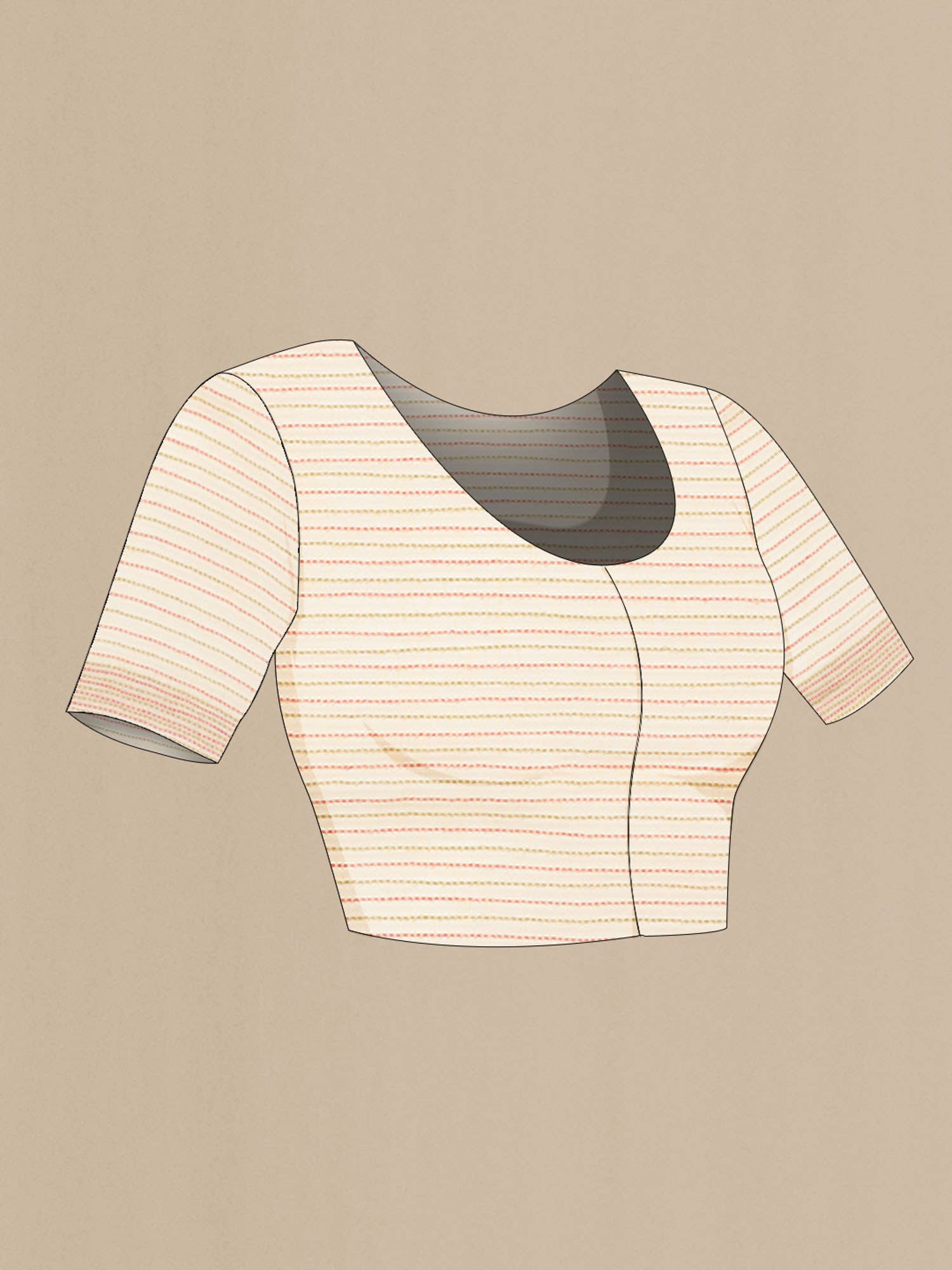 Yellow Linen Saree - Image 5