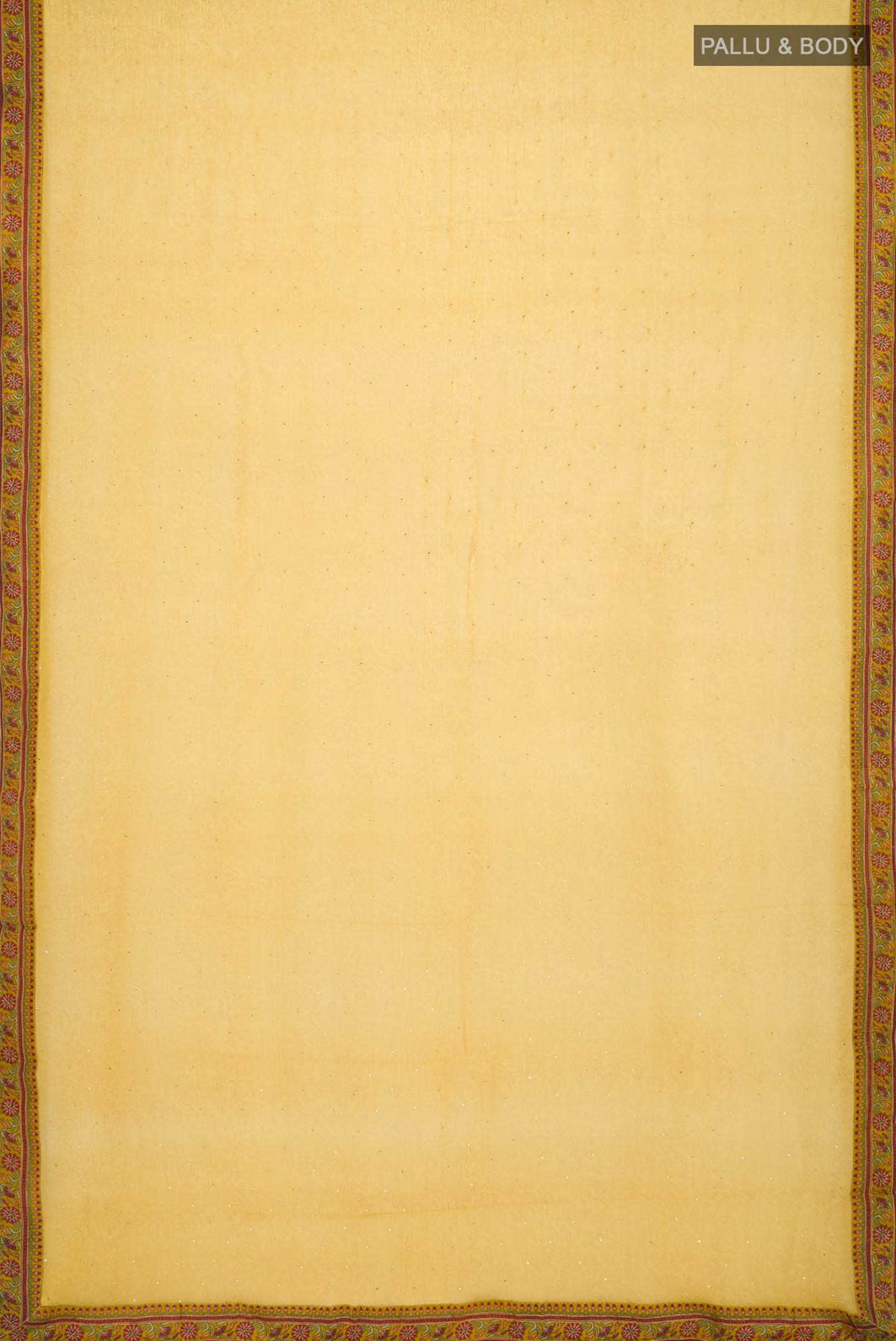 Yellow Mysore Chiffon Saree - Image 3