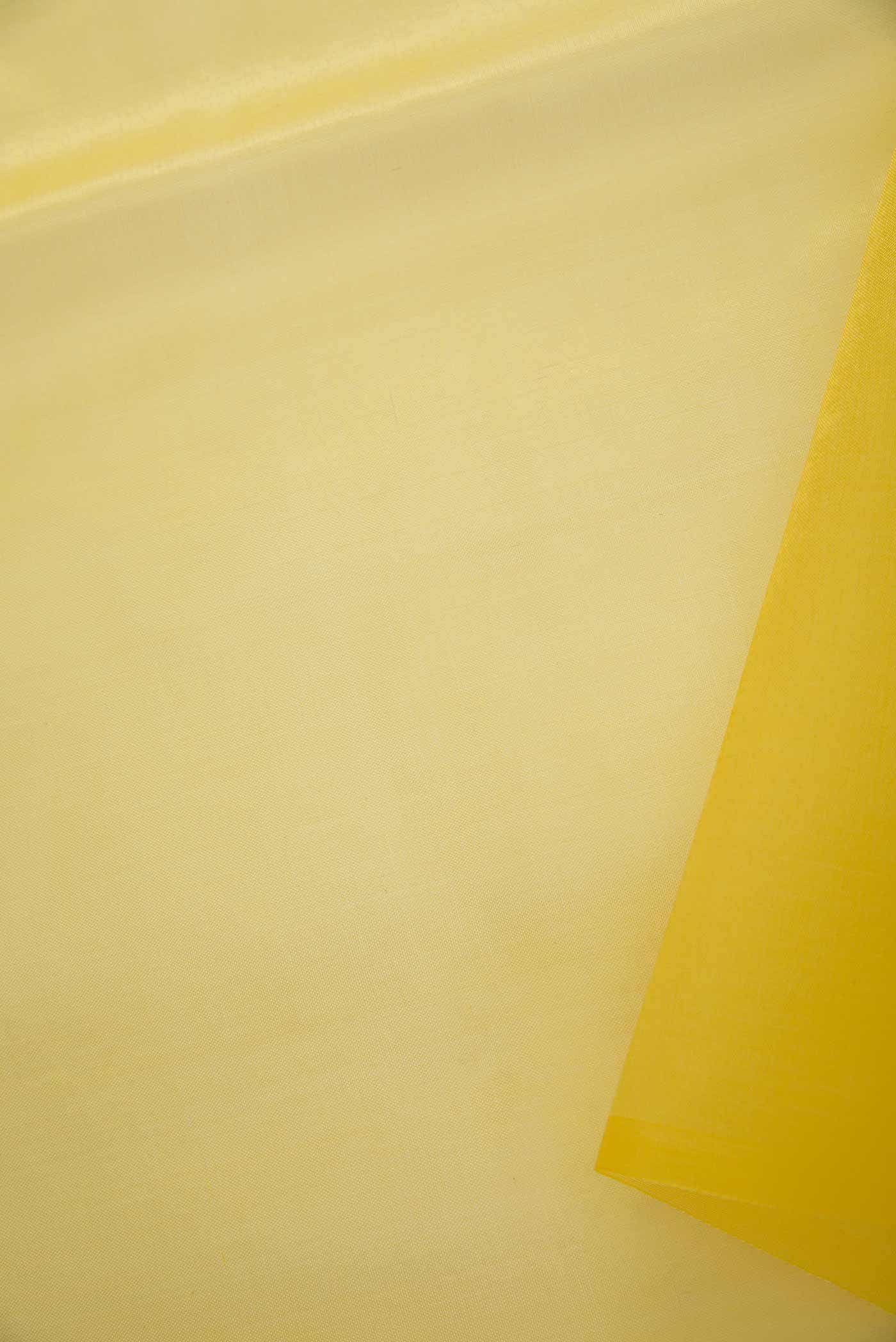 Yellow Organza Silk Dress Material - Image 6