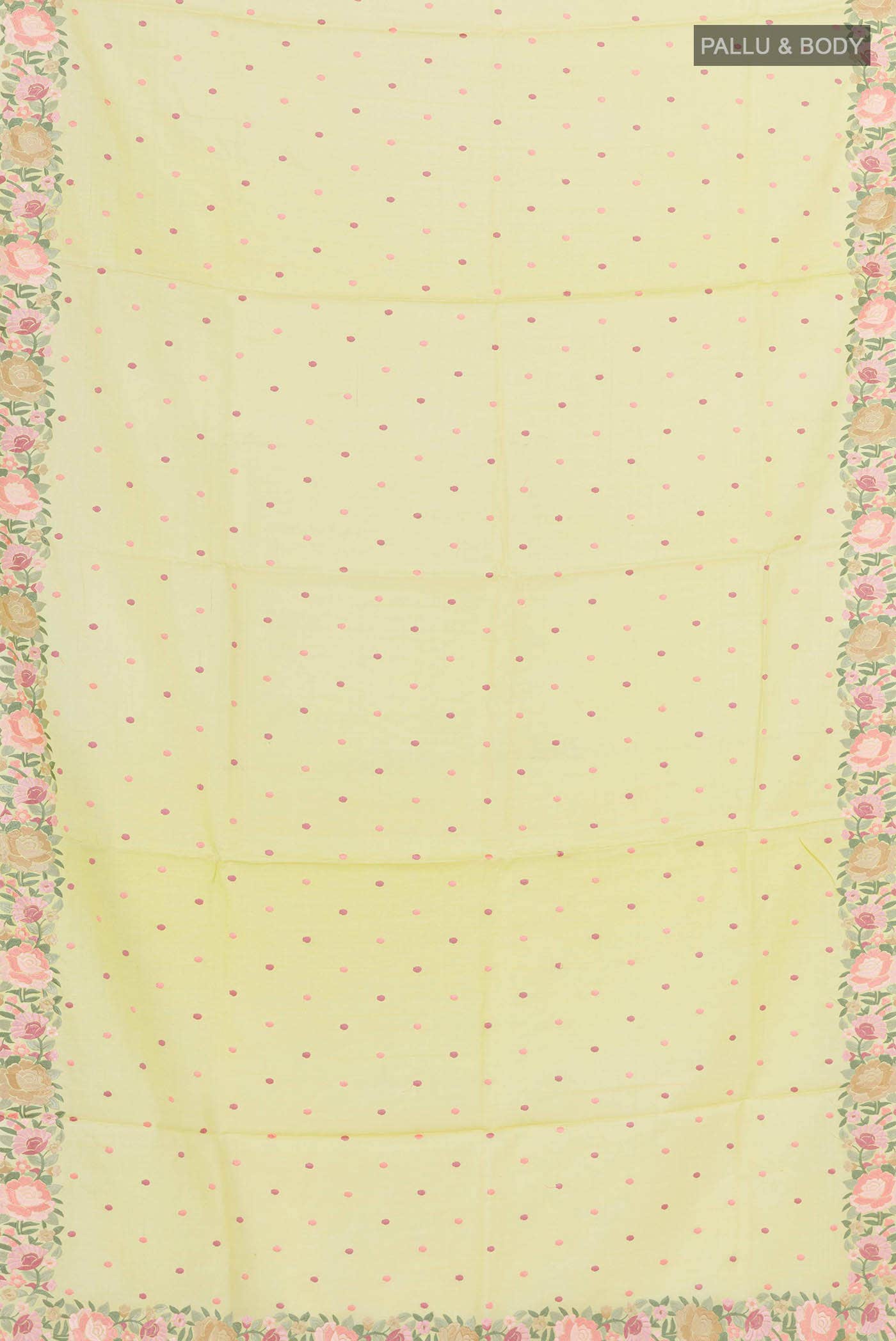 Yellow Tussar Saree - Image 3